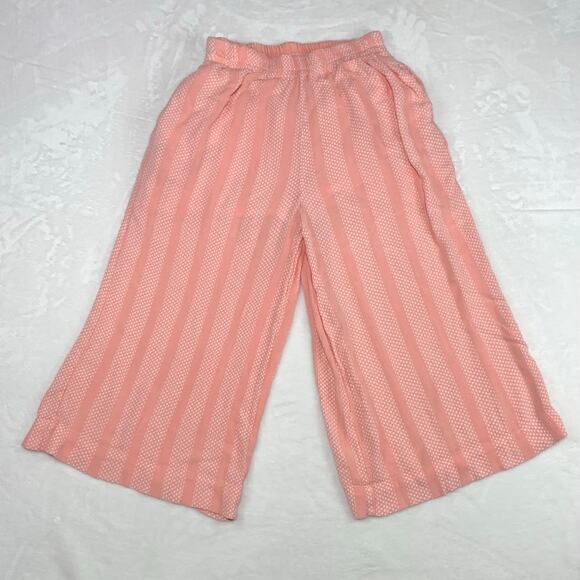 Anthropologie Maeve Small Nell Peach Pink Wide Leg Culottes Pants Beachy - Picture 2 of 11